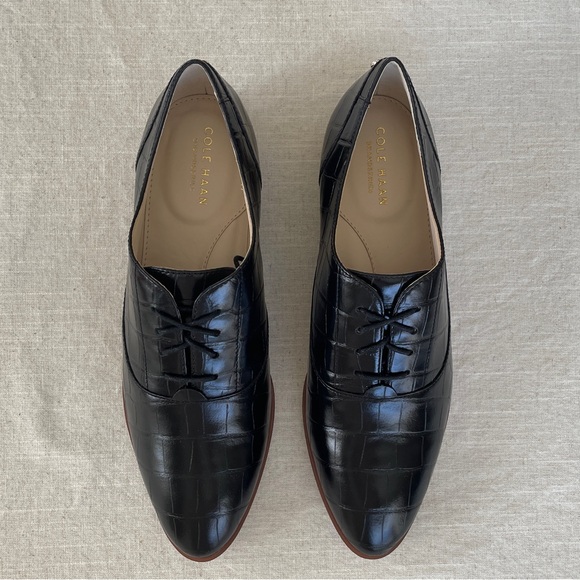 Croc Embossed Oxfords by Cole Haan - Picture 2 of 6